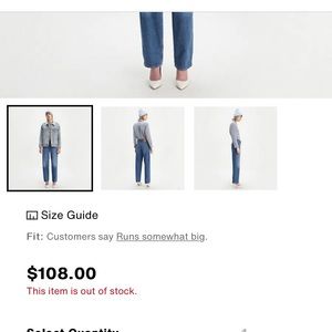 Levi’s dad jeans brand new 25